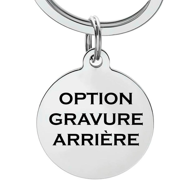 medaille porte clé option gravure arriere