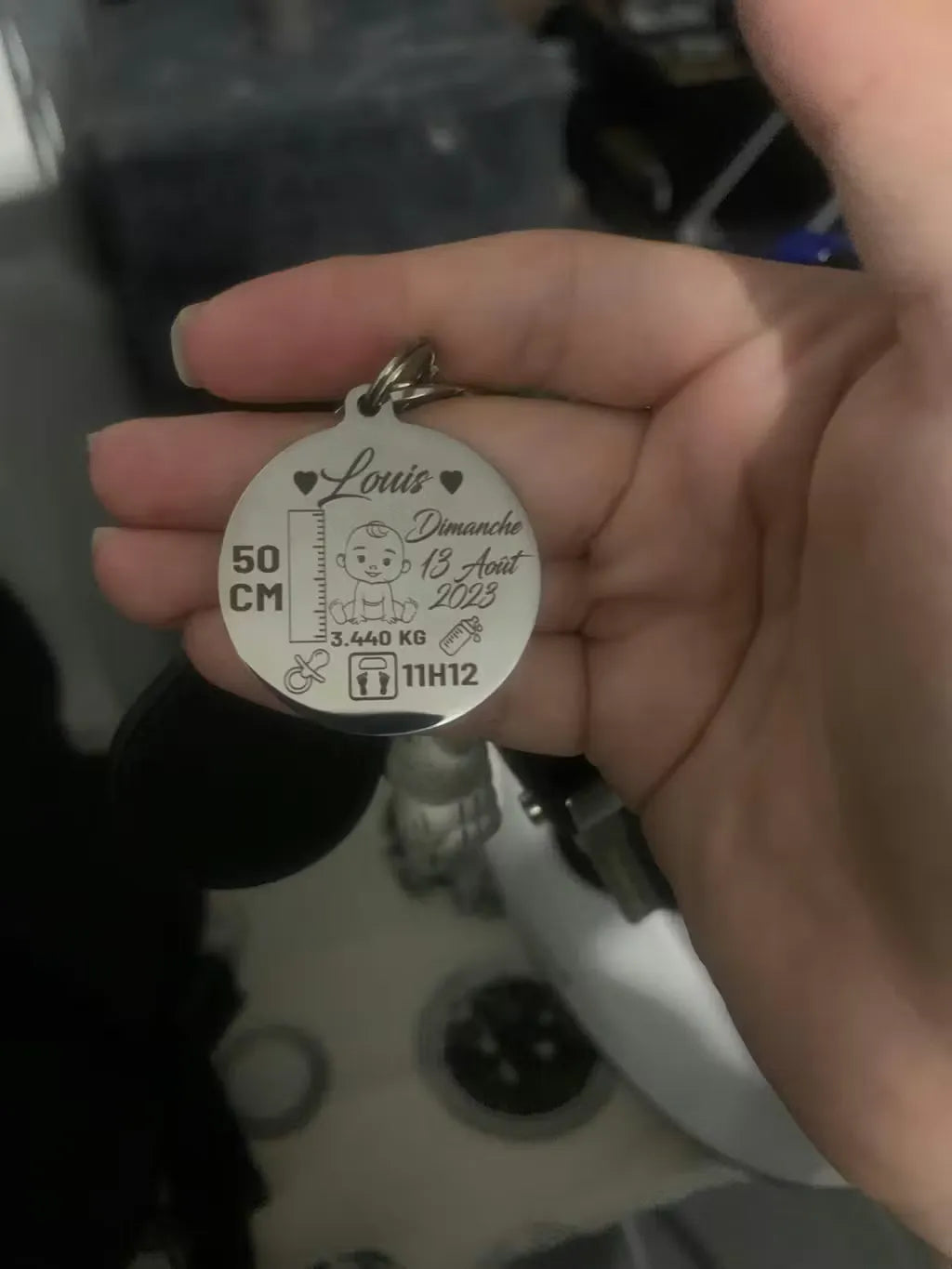 Porte clé naissance