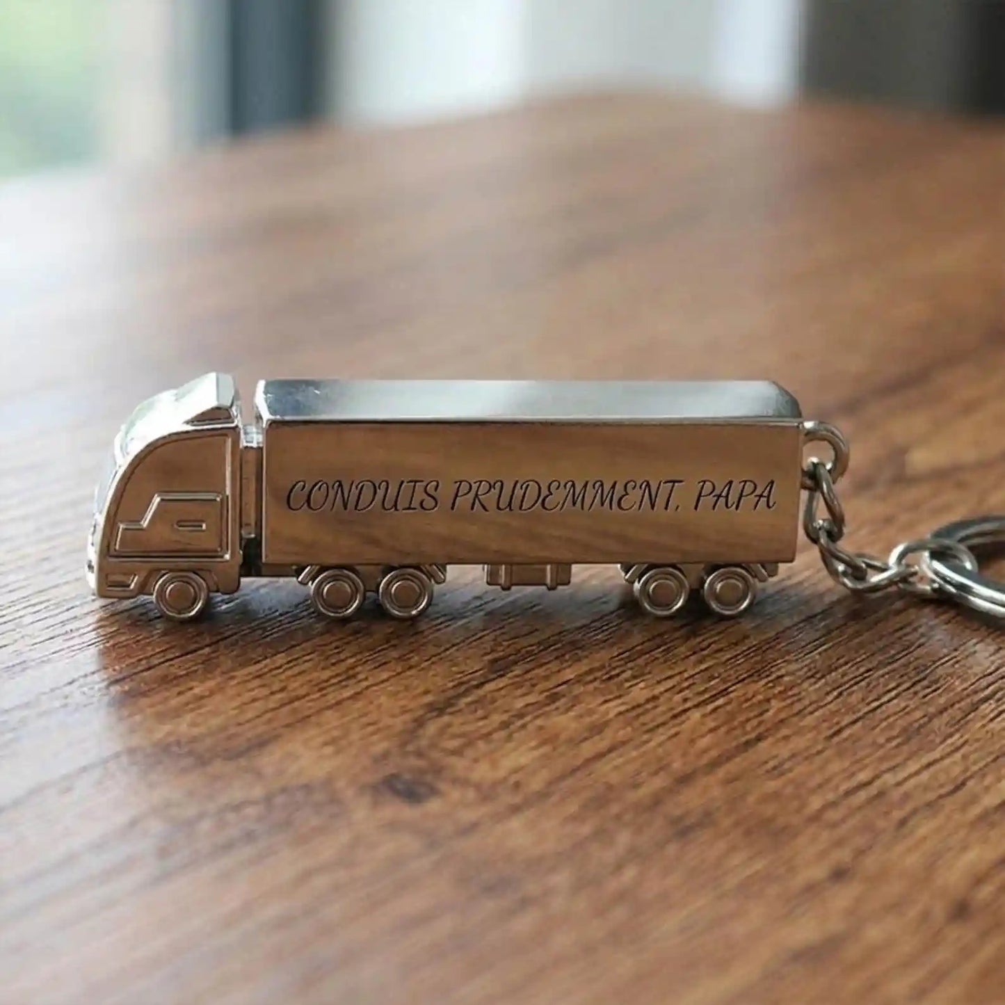 Porte-Clé Camion Semi-Remorque Personnalisé — Cadeau Chauffeur Routier
