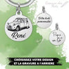 Porte-Clé 2 CV Citroën avec gravure personnalisable