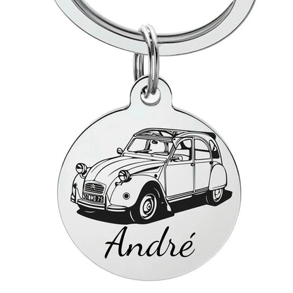 Porte-clé Citroën 2CV gravure personnalisable