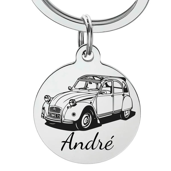 Porte-clé Citroën 2CV gravure personnalisable