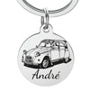 Porte-Clé 2 CV Citroën avec gravure personnalisable
