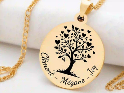 Collier arbre de vie personnalisé gravé