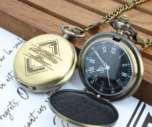 Montre à gousset bronze personnalisée
