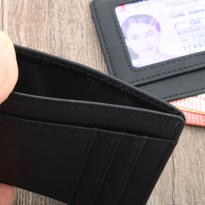 porte carte en cuir noir pour homme -RFID
