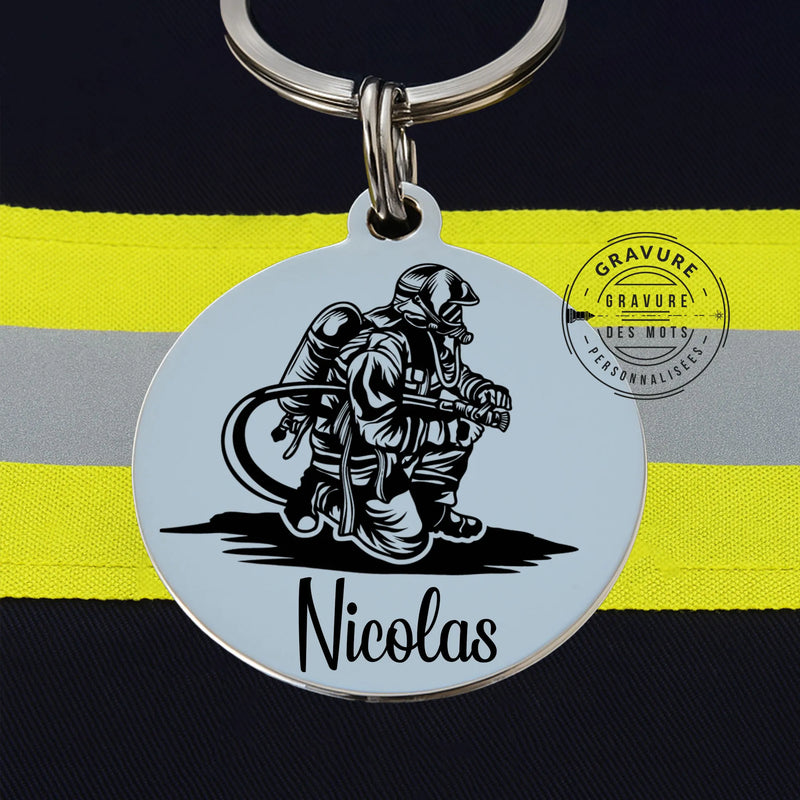 Porte-Clé Pompiers en Action | Gravure Personnalisée