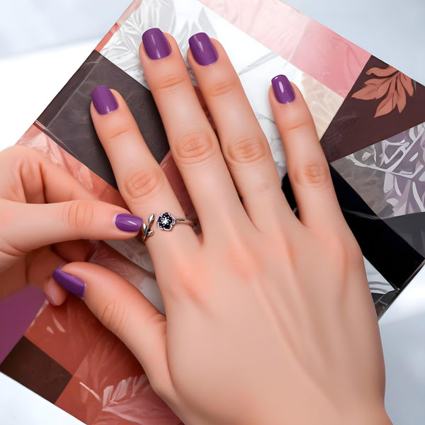 bague marguerite violette argent925 " fiorella "