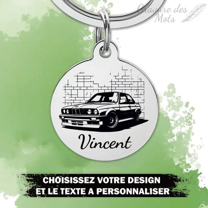 Porte-clé BMW E30 M3 gravure personnalisée