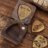 Boite de médiators en bois - gravure personnalisée | cadeau guitariste