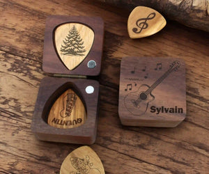 Boîte médiators bois personnalisée