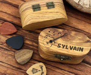 Coffret médiators personnalisé guitariste