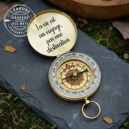 gravure personnalisée interieur boussole - vue alternative