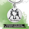 Porte-clé boxeur personnalisé | Gravure prénom ou message motivant