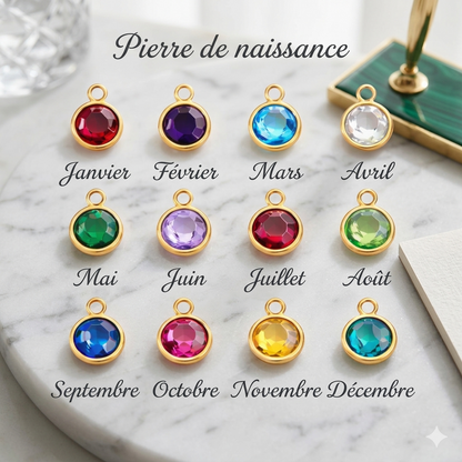breloque pierre de naissance pour collier