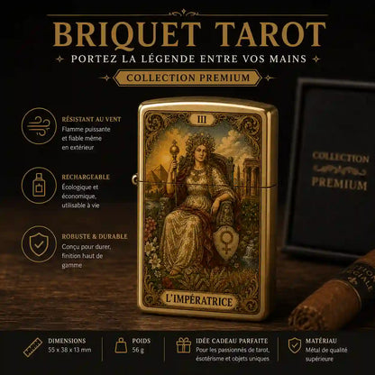 briquet tempete avec carte de tarot  imperatrice