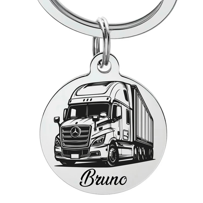 Porte-Clé Routier Personnalisé | Camion de Transport