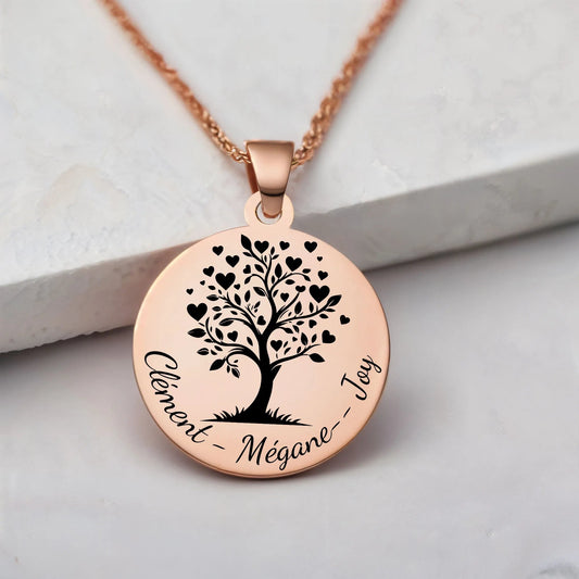 collier arbre de vie personnalise - Gravure Des Mots