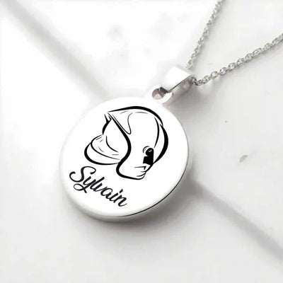 Collier pompier personnalisé gravé