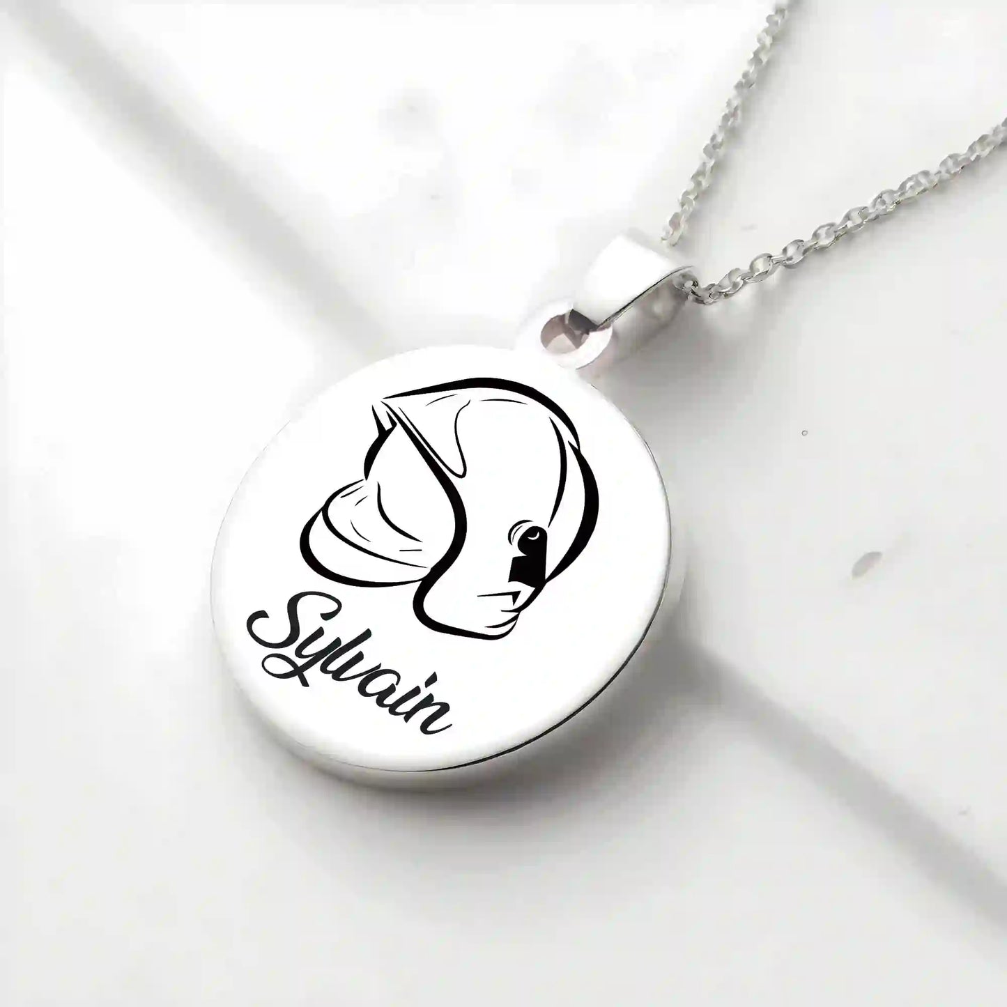Collier Personnalisé Casque de Pompiers - Gravure Des Mots