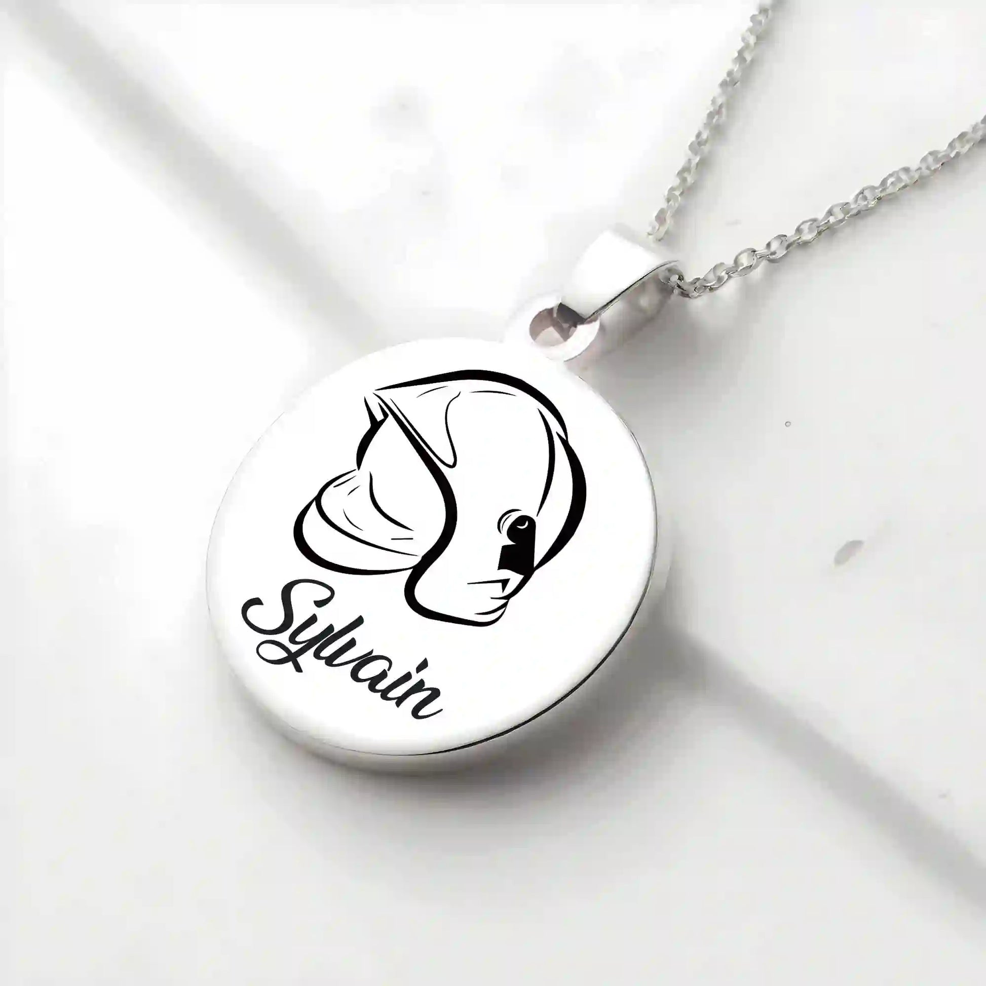 Collier Personnalisé Casque de Pompiers - Gravure Des Mots