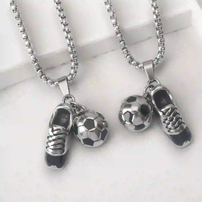 Collier football personnalisé gravé