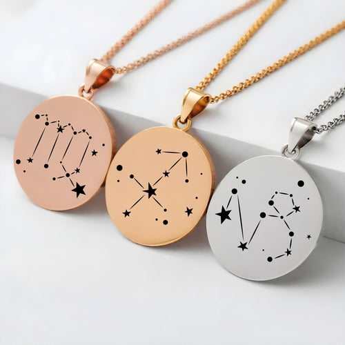 Collier constellation, médaille astrologie - Gravure Des Mots