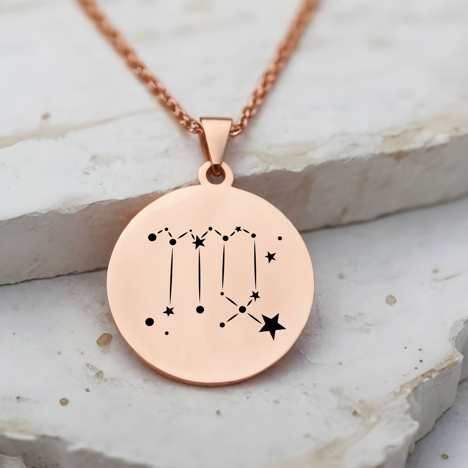 Collier constellation, médaille astrologie - Gravure Des Mots