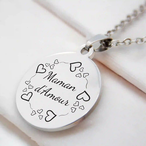 collier couronne de cœur gravure personnalisée - vue alternative