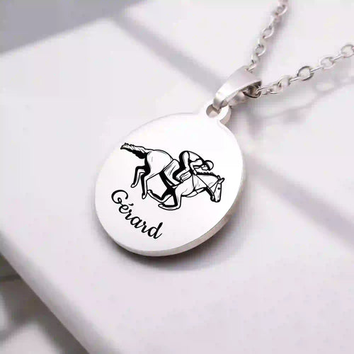 collier equitation couleur argent
