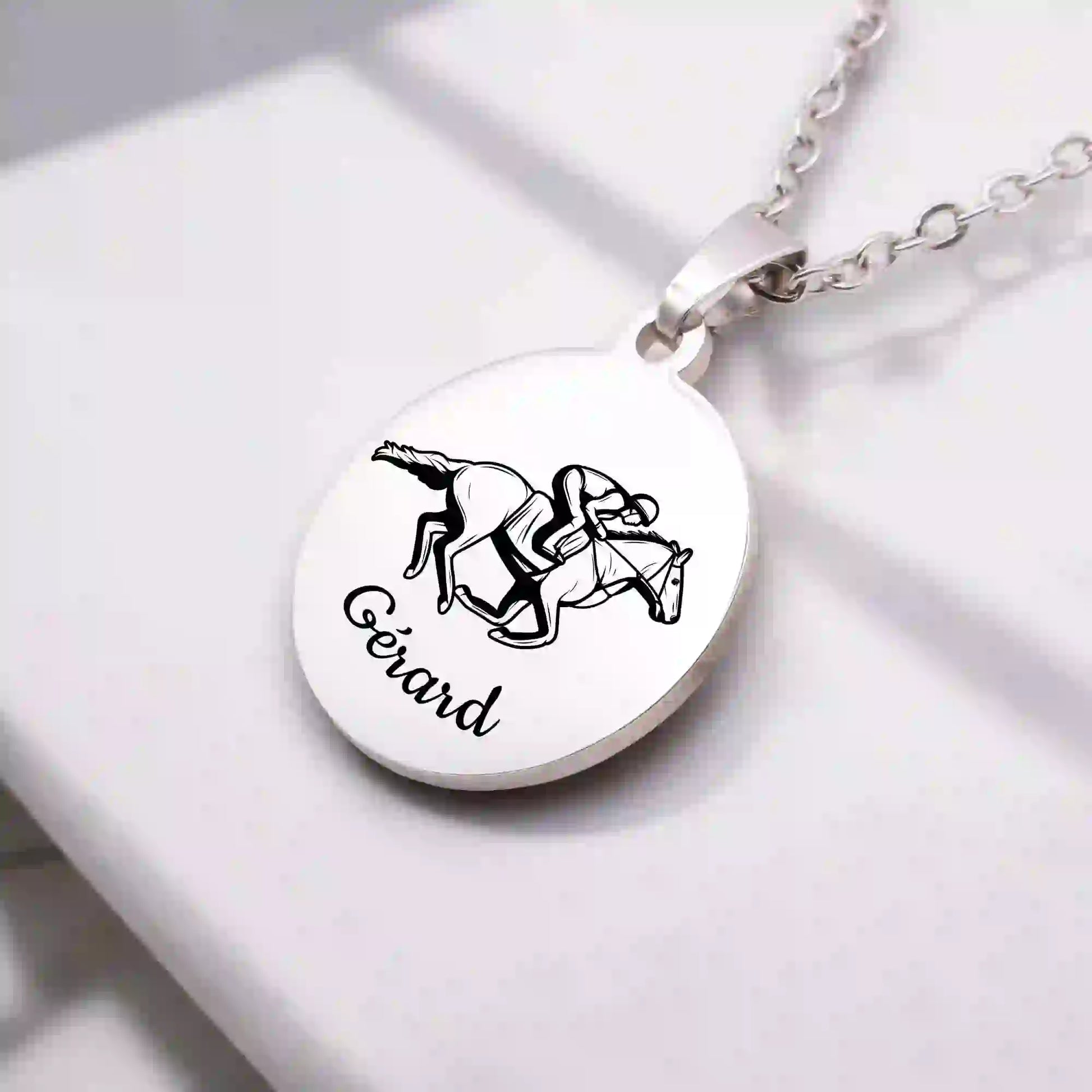 collier equitation couleur argent