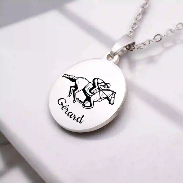 collier equitation couleur argent