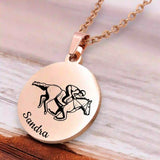 collier equitation couleur or rose