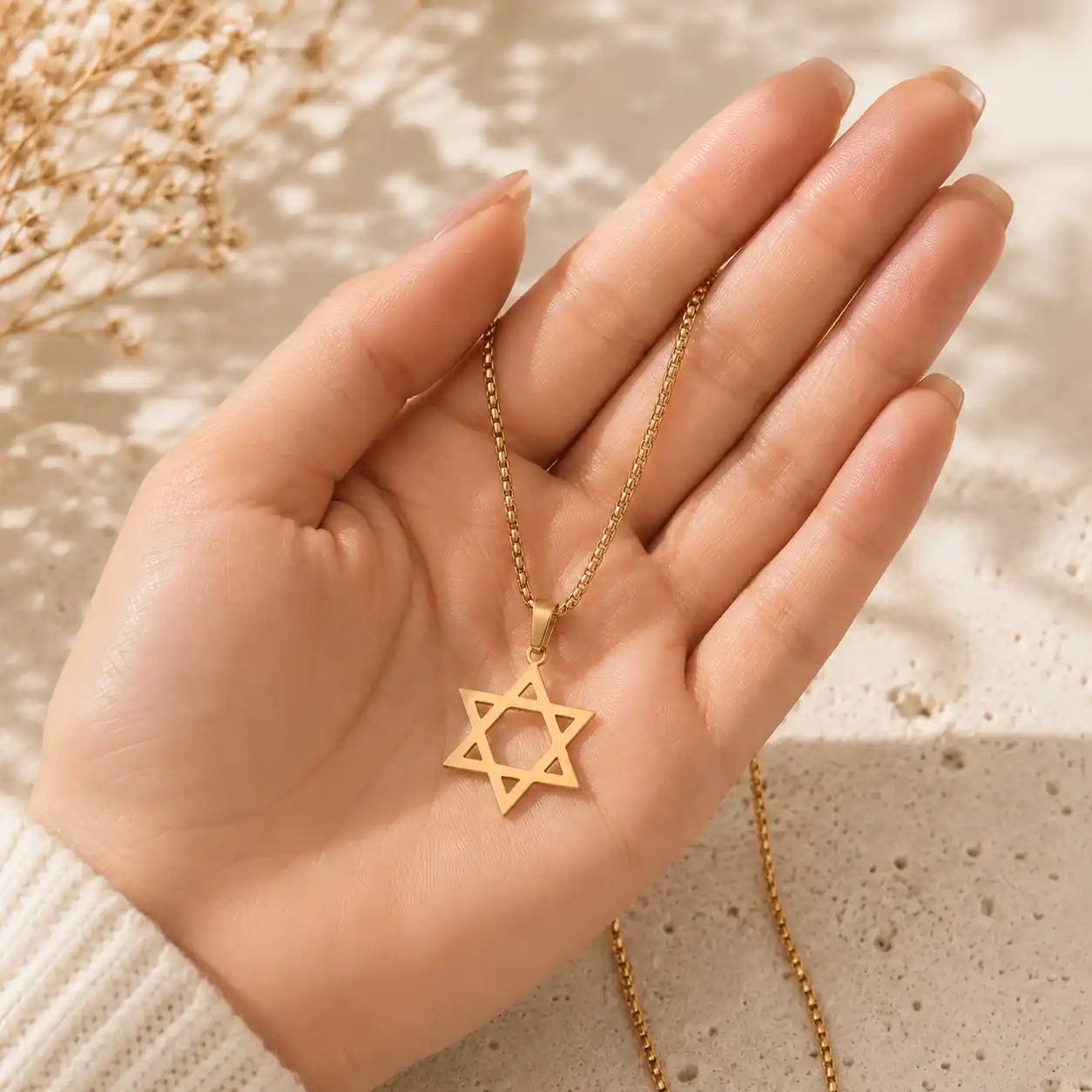 Collier Étoile de David — Pendentif Symbole Judaïque