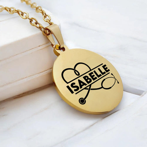 collier infirmiere gravure personnalisée - vue alternative