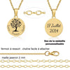 collier arbre de vie racine | gravure personnalisée