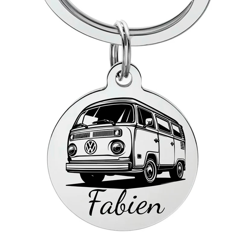 porte clé vw combi avec gravure personnalisée