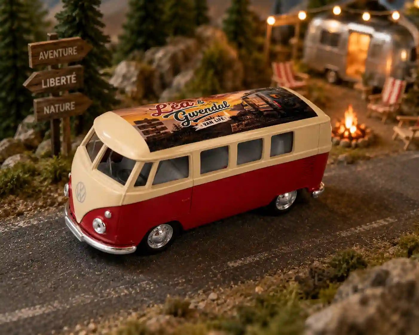 combi vw avec photo personnalisé