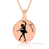 collier danseuse gravure personnalisée