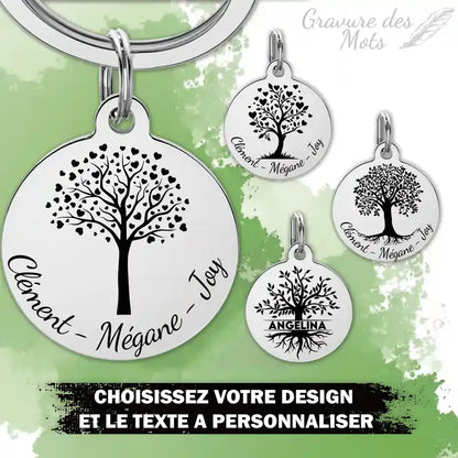 Porte-clé Arbre de Vie gravure personnalisable