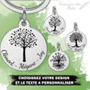 Porte-clé gravé Arbre de Vie avec gravure personnalisable
