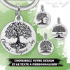 Porte-clé gravé Arbre de Vie avec gravure personnalisable
