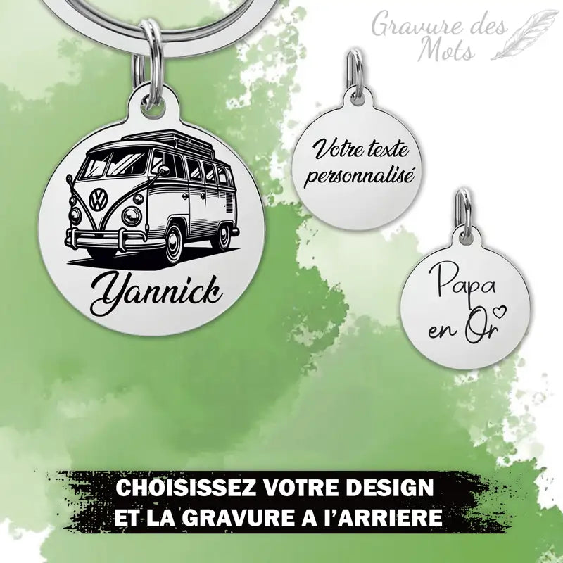 Porte-Clé Combi VW Personnalisé | Volkswagen, Van, Road Trip