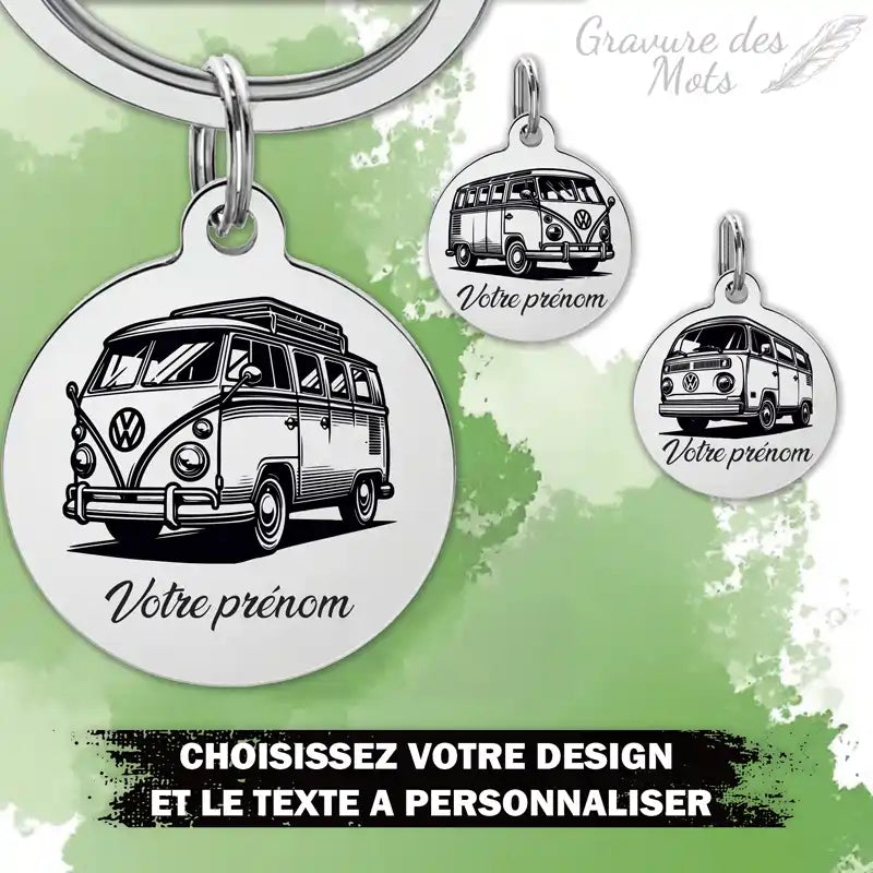 Porte-Clé Combi VW Personnalisé | Volkswagen, Van, Road Trip
