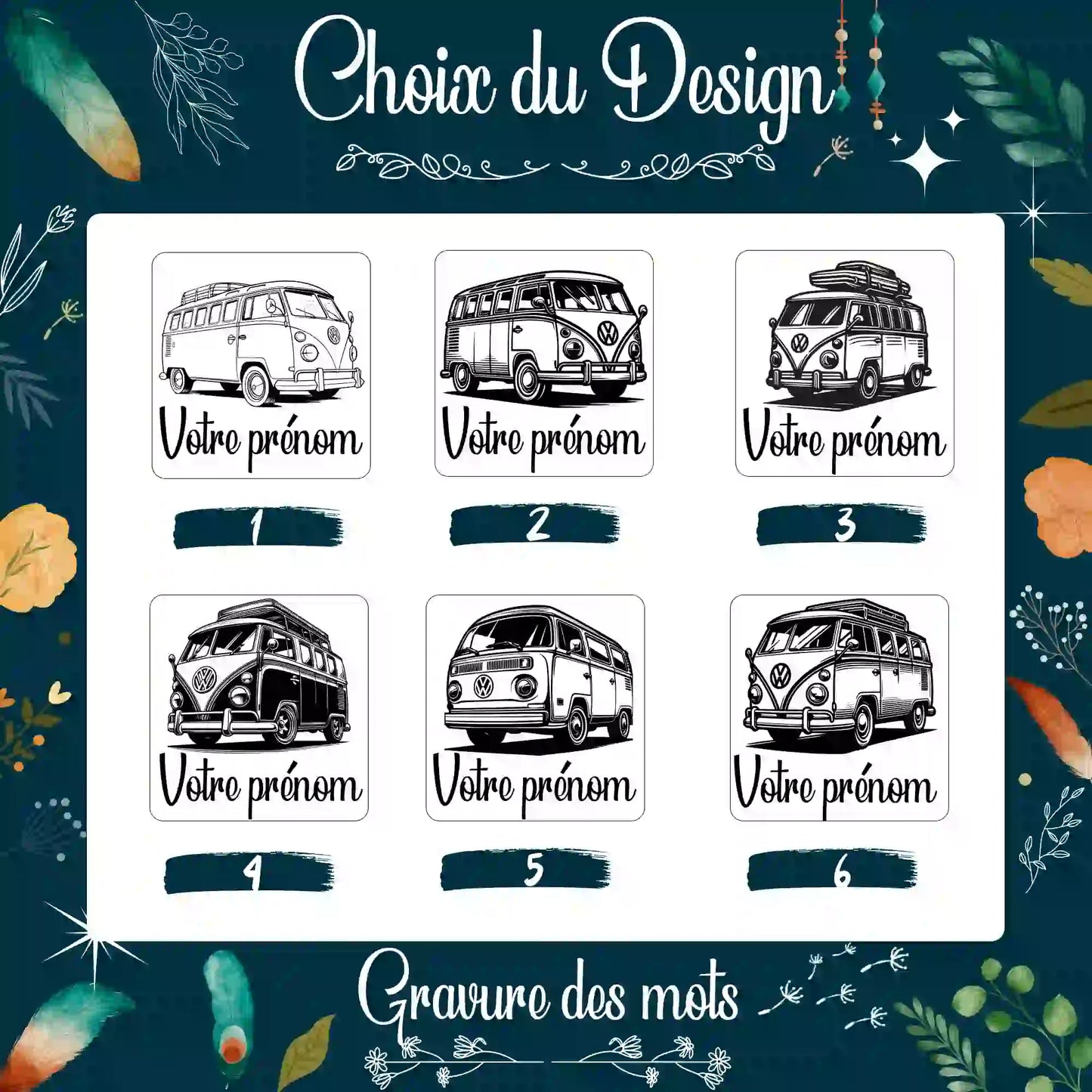 Porte-Clé Combi VW Personnalisé | Volkswagen, Van, Road Trip