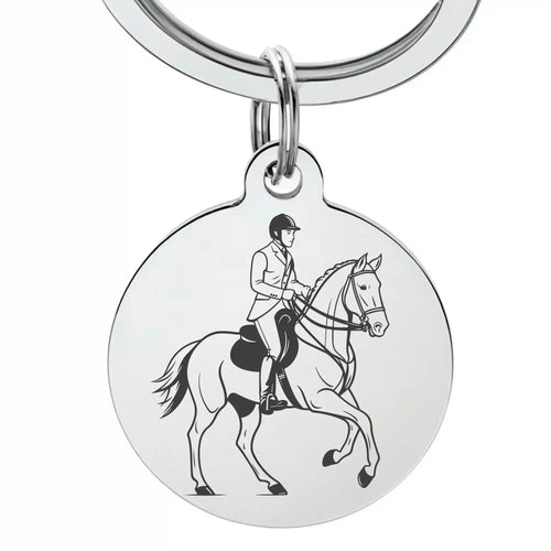 porte clé cavalier gravure personnalisée