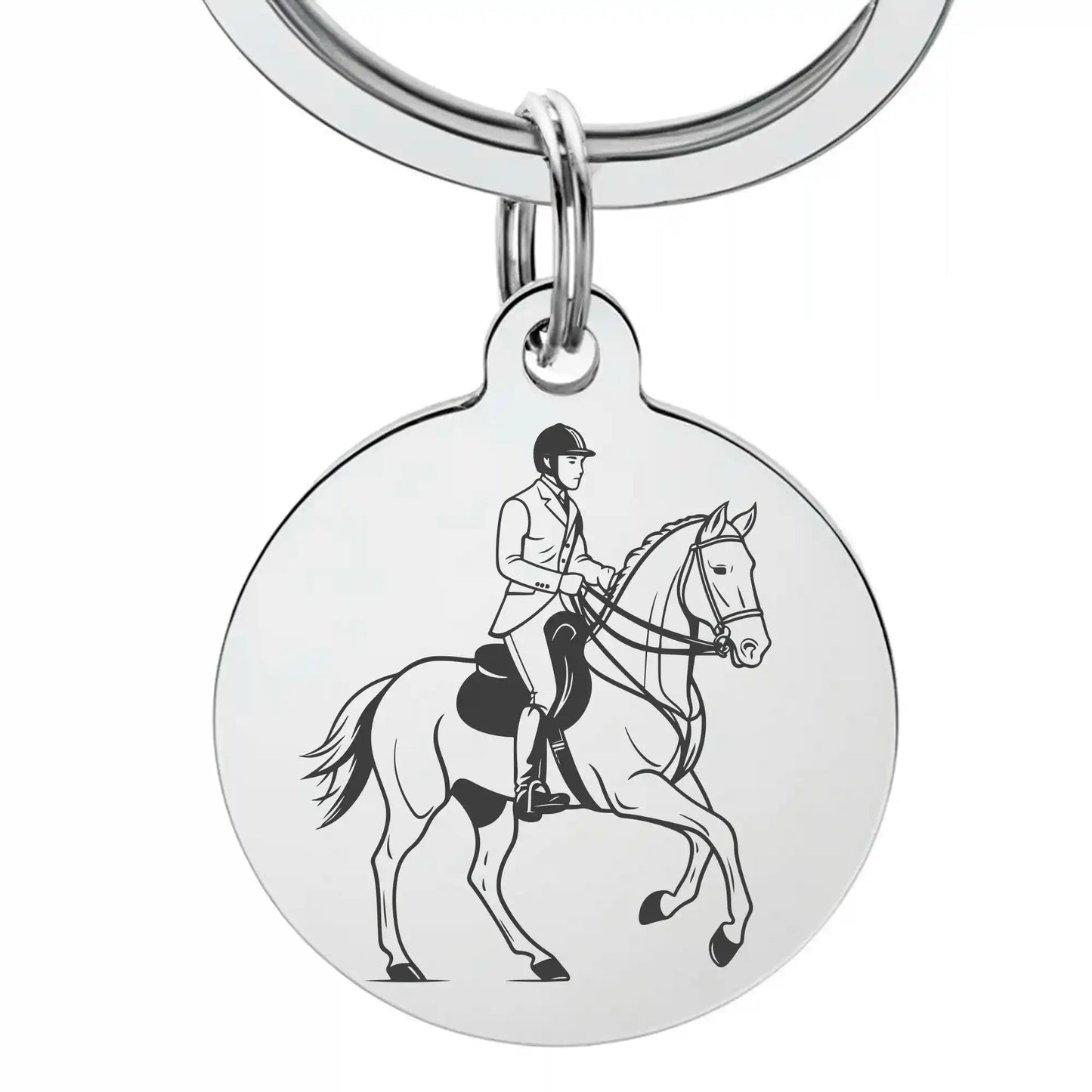 porte clé cavalier gravure personnalisée