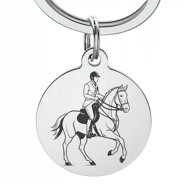 porte clé cavalier gravure personnalisée
