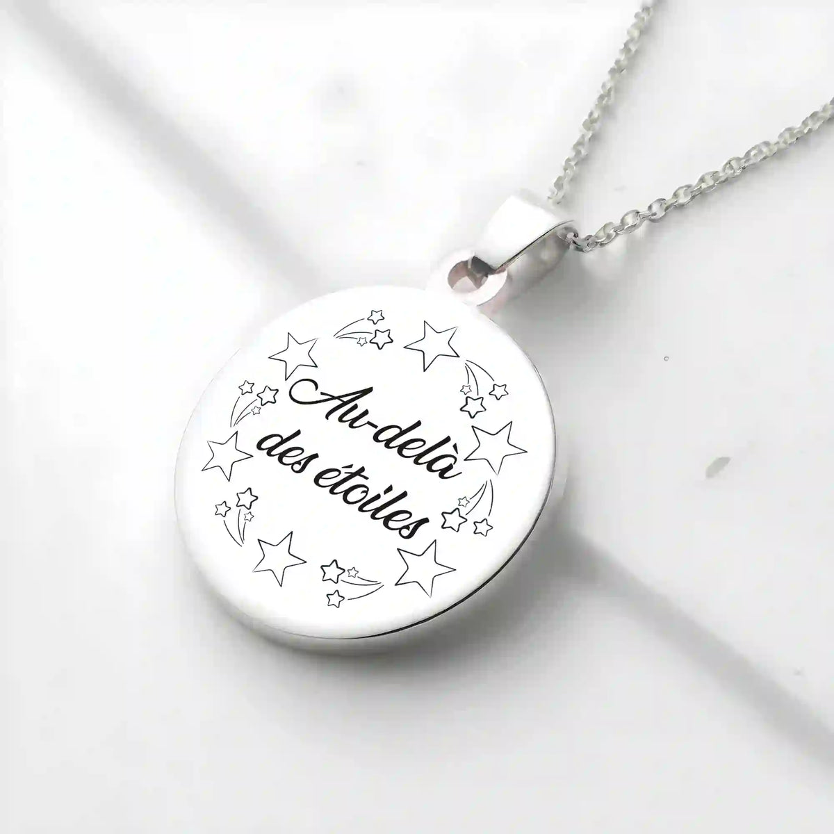 Collier couronne d' étoiles | gravure personnalisée