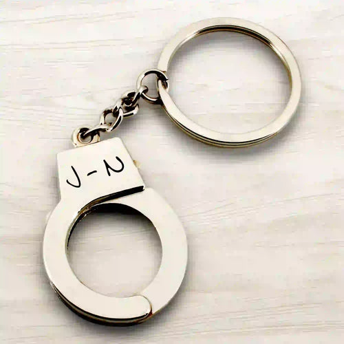 porte clé menotte de police gravure personnalisée